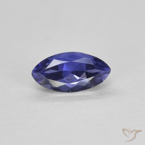 0.28ct Натуральный Темно-пурпурный Иолит, Маркиза, Чистота VVS