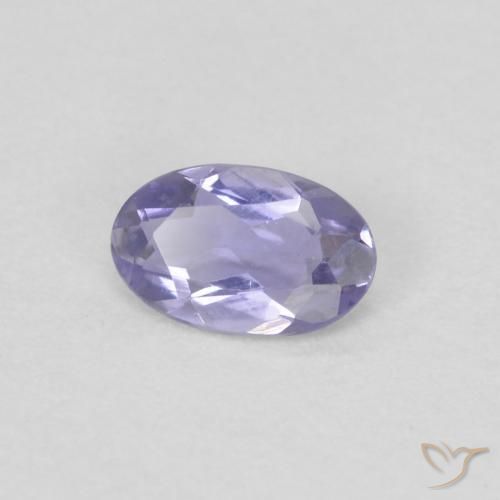 0.15 карата, натуральный Medium Light-Violet Иолит, Овал, Чистота VVS
