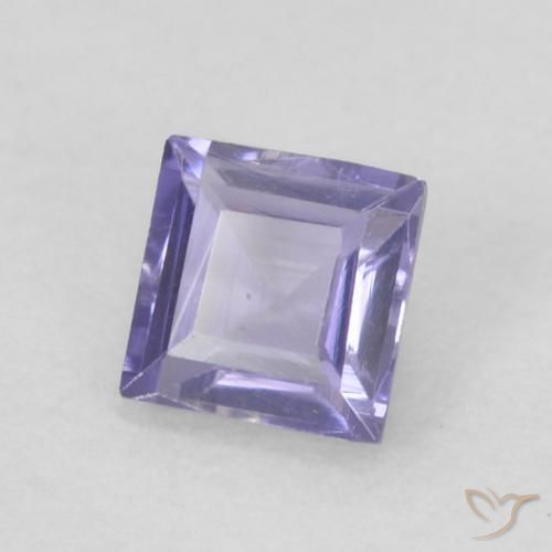 0.17 карата, натуральный Medium Light-Violet Иолит, Квадрат, Чистота VVS