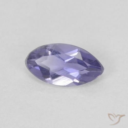 0.19 карата, натуральный Medium Light-Violet Иолит, Маркиза, Чистота VVS
