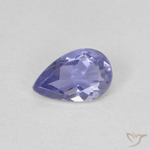 0.17ct Натуральный Medium Light-Violet Иолит, Форма груши, Чистота VVS