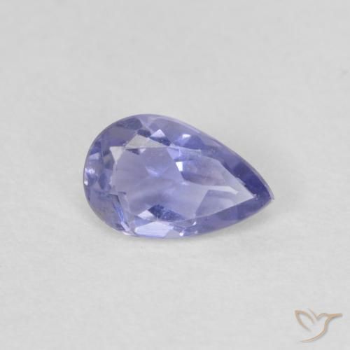 0.17 карата, натуральный Medium Light-Violet Иолит, Форма груши, Чистота VVS