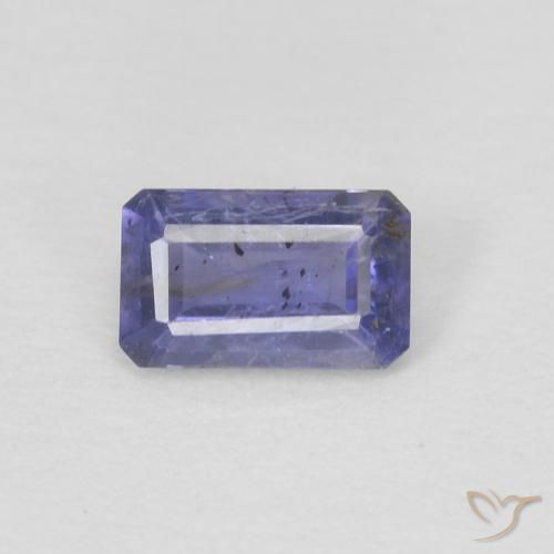 0.24ct Натуральный Средний фиолетовый Иолит, Изумрудная огранка, VS-SI