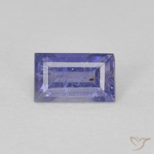0.30ct Натуральный Средний фиолетовый Иолит, Огранка Багет, VS-SI