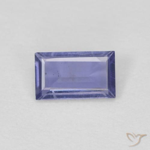 0.20ct Натуральный Королевский фиолетовый Иолит, Огранка Багет, Чистота VS