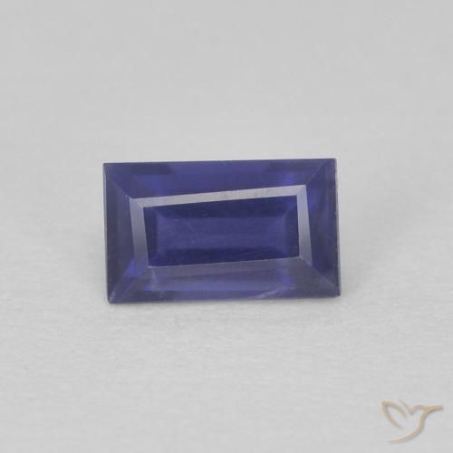 0.29ct Натуральный Темно-синий Иолит, Огранка Багет, Чистота VS