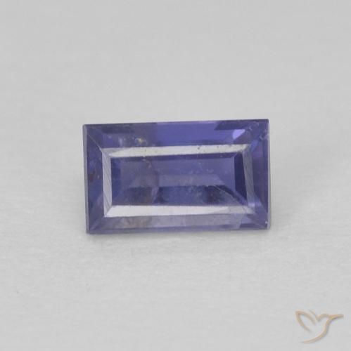 0.33ct Натуральный Средний фиолетовый Иолит, Огранка Багет, VS-SI