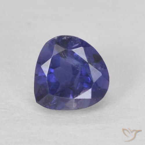 0.28ct Натуральный Темно-синий Иолит, Форма груши, Чистота VS