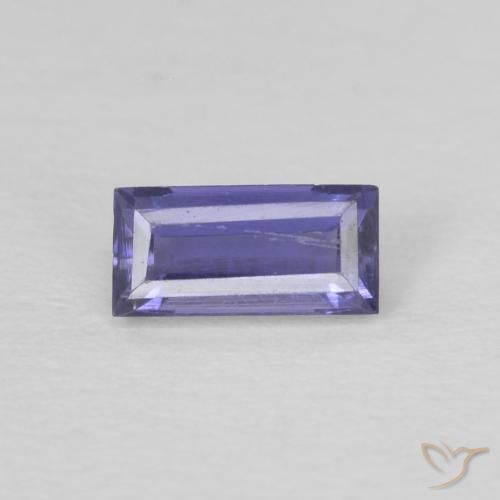 0.19ct Натуральный Серебристо-синий Иолит, Огранка Багет, Чистота VS