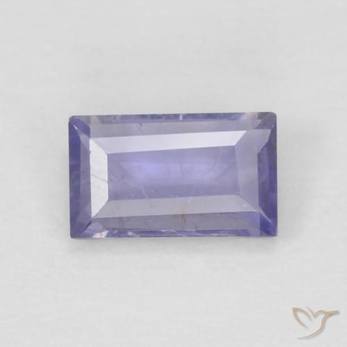 0.24ct Натуральный Темно-синевато-фиолетовый Иолит, Огранка Багет, Чистота VS