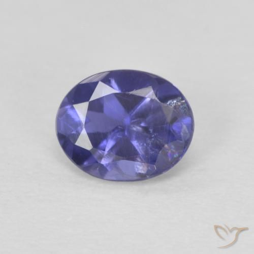 0.30ct Натуральный Темно-пурпурный Иолит, Овал, VS-SI