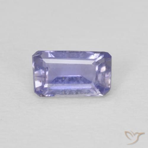 0.21ct Натуральный Серебристо-синий Иолит, Изумрудная огранка, Чистота VS