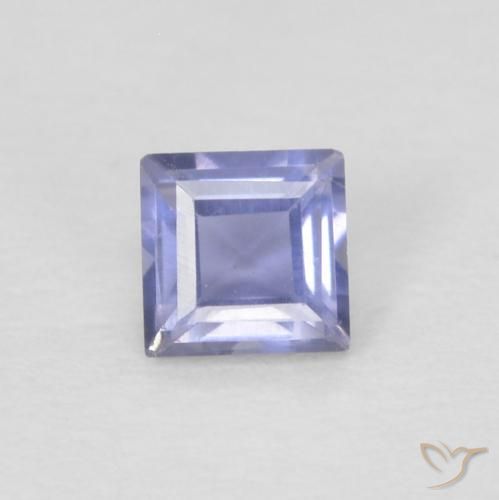 0.12ct Натуральный Medium Light-Violet Иолит, Квадрат, Чистота VVS