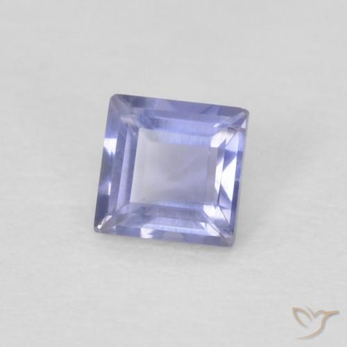 0.12 карата, натуральный Medium Light-Violet Иолит, Квадрат, Чистота VVS