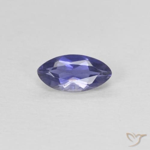 0.27ct Натуральный Темно-синевато-фиолетовый Иолит, Маркиза, Чистота VS