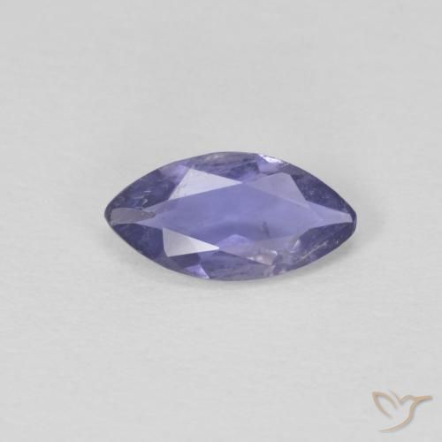 0.39ct Натуральный Темно-синевато-фиолетовый Иолит, Маркиза, Чистота VS