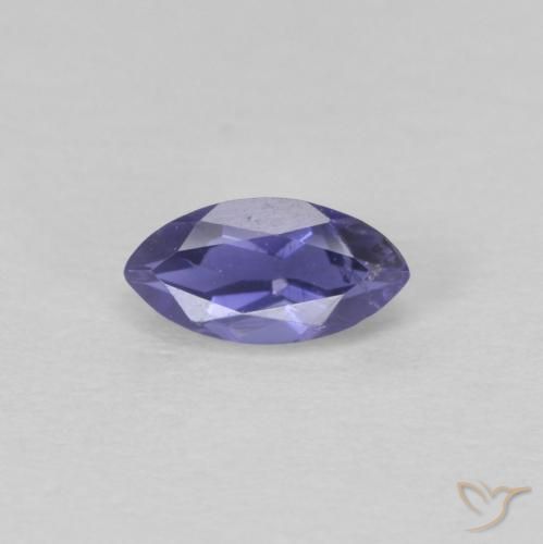0.26ct Натуральный Темно-пурпурный Иолит, Маркиза, Чистота VS