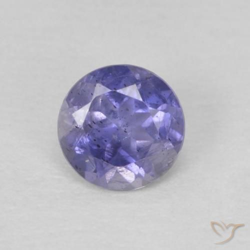 0.25ct Натуральный Темно-синевато-фиолетовый Иолит, Круглый, Чистота VS
