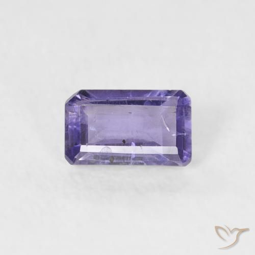 0.24ct Натуральный Средний фиолетовый Иолит, Изумрудная огранка, VS-SI