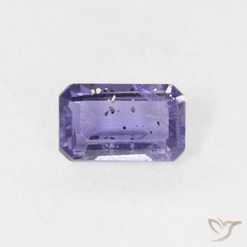 0.26ct Натуральный Средний фиолетовый Иолит, Изумрудная огранка, VS-SI