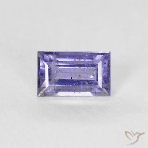0.30ct Натуральный Темно-пурпурный Иолит, Огранка Багет, VS-SI