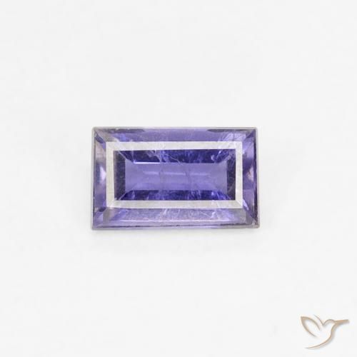 0.24ct Натуральный Интенсивный фиолетовый синий Иолит, Огранка Багет, Чистота VS