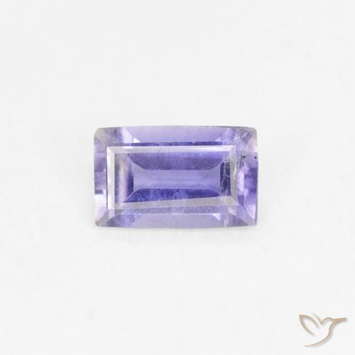 0.18ct Натуральный Средний светлый фиолетовый Иолит, Огранка Багет, Чистота VS