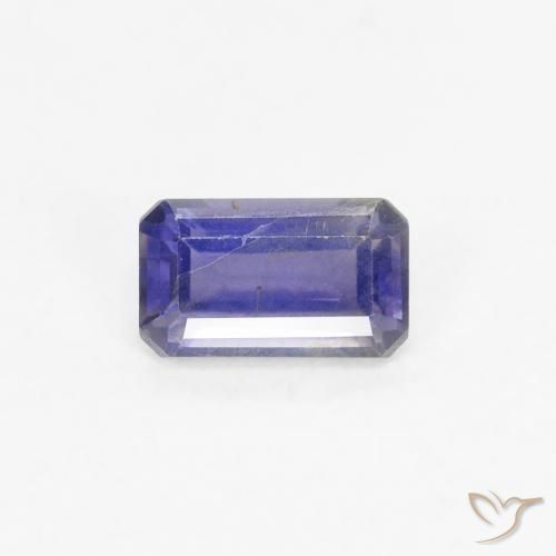 0.27ct Натуральный Темно-пурпурный Иолит, Изумрудная огранка, Чистота VS