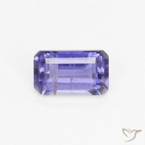 0.30ct Натуральный Интенсивный фиолетовый синий Иолит, Изумрудная огранка, VS-SI