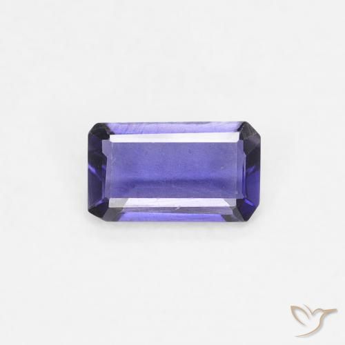 0.20ct Натуральный Темно-пурпурный Иолит, Изумрудная огранка, Чистота VS