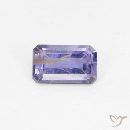 0.27ct Натуральный Серебристо-синий Иолит, Изумрудная огранка, VS-SI