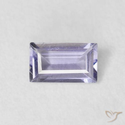 0.18ct Натуральный Очень светлый розовато-фиолетовый Иолит, Огранка Багет, VS-SI
