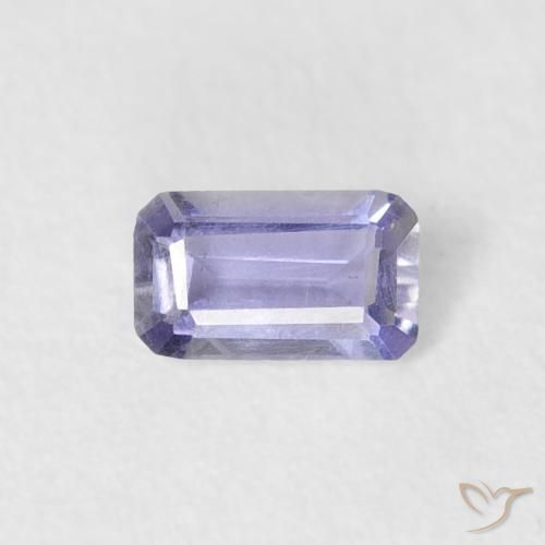 0.18ct Натуральный Medium Light-Violet Иолит, Изумрудная огранка, VS-SI