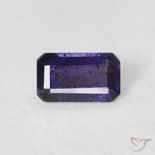 0.25ct Натуральный Баклажан Фиолетовый Иолит, Изумрудная огранка, VS-SI