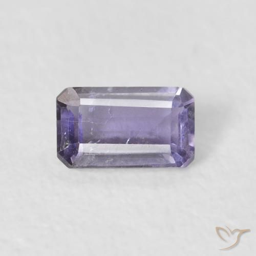 0.26ct Натуральный Розовато-фиолетовый Иолит, Изумрудная огранка, VS-SI