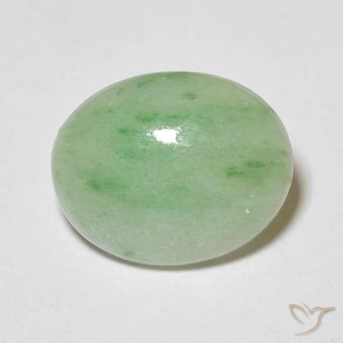 3.83ct Натуральный Теплый зеленый Джейд, Овал, Непрозрачный