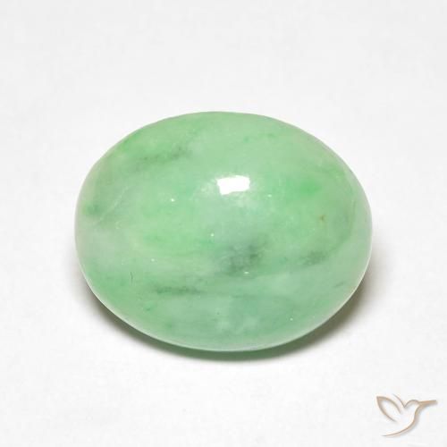 4.50ct Натуральный Зеленый Джейд, Овал, Непрозрачный