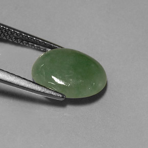 3.19 карата, натуральный Зеленый Жадеит, Прозрачный, Полупрозрачный