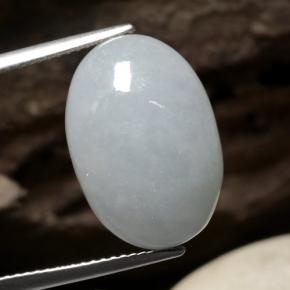 12.42 карата, натуральный Пастельно-зеленый Жадеит, Огранка Овал, Полупрозрачный