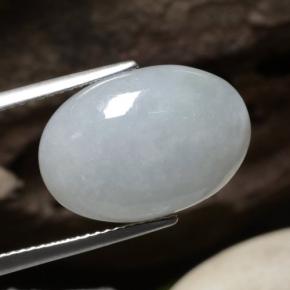 12.42 карата, натуральный Пастельно-зеленый Жадеит, Огранка Овал, Полупрозрачный