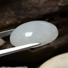 12.42 карата, натуральный Пастельно-зеленый Жадеит, Огранка Овал, Полупрозрачный