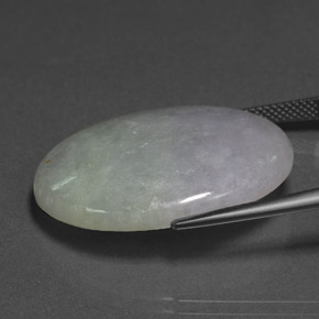 35.15 карата, натуральный Лаванда Жадеит, Овал, Полупрозрачный