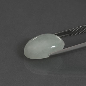 10.25 карата, натуральный Пастельно-зеленый Жадеит, Огранка Овал, Прозрачный