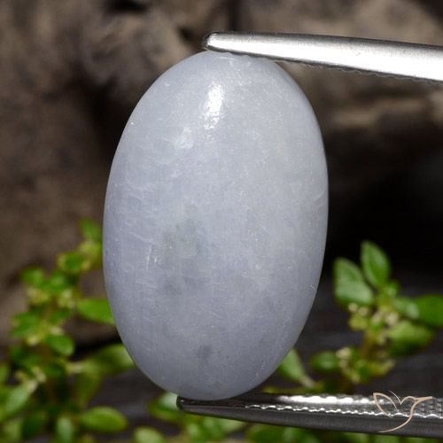 12.71ct Натуральный Светло-серый Жадеит, Овал, Непрозрачный