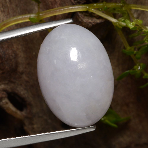 22.29 карата, натуральный Серый Жадеит, Огранка Овал, Полупрозрачный