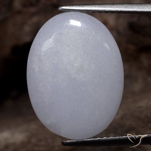 9.68ct Натуральный Серый Жадеит, Овал, Полупрозрачный