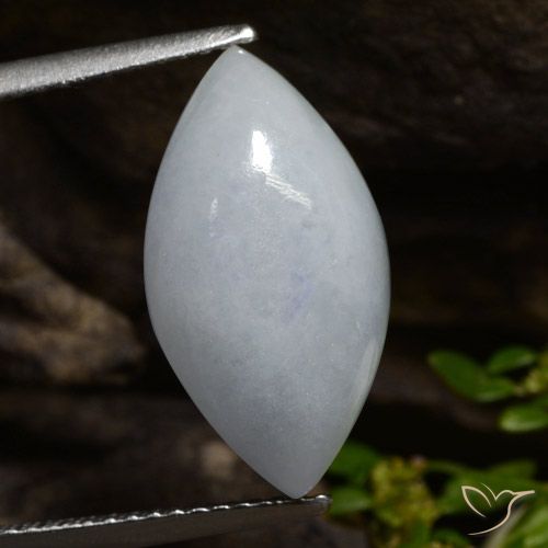 6.90ct Натуральный Светло-серый Жадеит, Маркиза, Полупрозрачный
