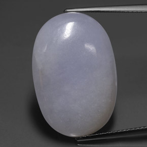 22.23 карата, натуральный Лаванда Жадеит, Огранка Овал, Полупрозрачный