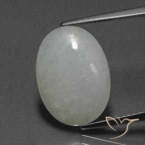 8.42ct Натуральный Средний серый Жадеит, Овал, Непрозрачный