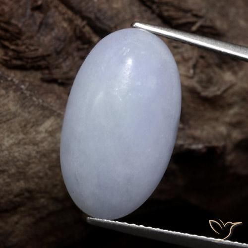 11.00ct Натуральный Светло-серый Жадеит, Овал, Полупрозрачный
